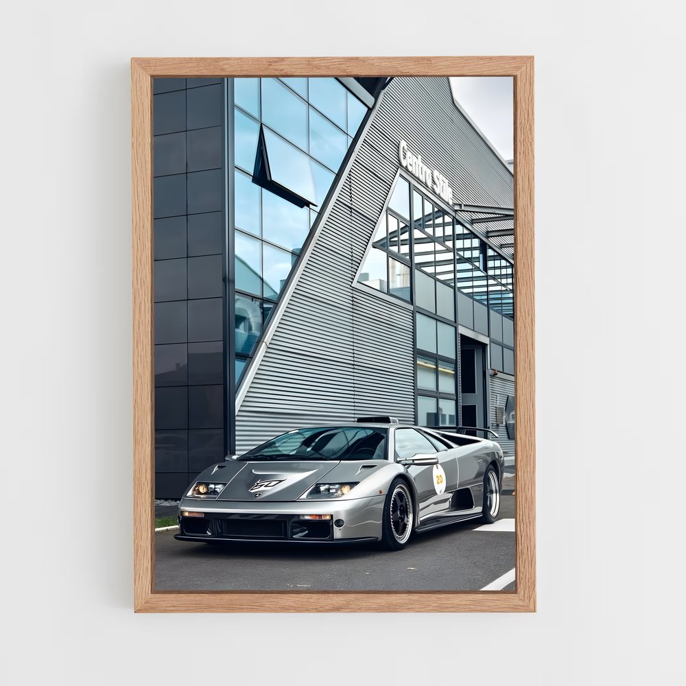 Poster Diablo Silver Lamb – affiche Lamborghini (vue 4)